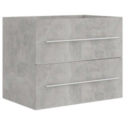 vidaXL Mueble de lavabo madera ingeniería gris hormigón 60x38,5x48 cm