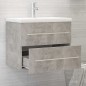 vidaXL Mueble de lavabo madera ingeniería gris hormigón 60x38,5x48 cm vidaXL Mueble de lavabo madera ingeniería gris hormigón 60x38,5x48 cm