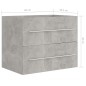 vidaXL Mueble de lavabo madera ingeniería gris hormigón 60x38,5x48 cm vidaXL Mueble de lavabo madera ingeniería gris hormigón 60x38,5x48 cm