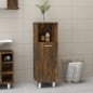 vidaXL Armario de baño madera contrachapada roble ahumado 30x30x95 cm