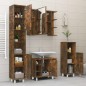 vidaXL Armario de baño madera contrachapada roble ahumado 30x30x95 cm