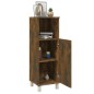 vidaXL Armario de baño madera contrachapada roble ahumado 30x30x95 cm