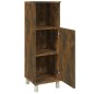 vidaXL Armario de baño madera contrachapada roble ahumado 30x30x95 cm