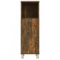 vidaXL Armario de baño madera contrachapada roble ahumado 30x30x95 cm