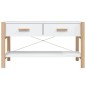 vidaXL Mueble para TV madera contrachapada blanco 82x38x45 cm vidaXL Mueble para TV madera contrachapada blanco 82x38x45 cm