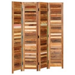 vidaXL Biombo de madera maciza reciclada 170 cm