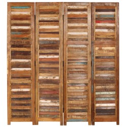 vidaXL Biombo de madera maciza reciclada 170 cm