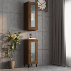 vidaXL Armario de pared colgante marrón roble 34,5x34x90 cm