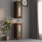 vidaXL Armario de pared colgante marrón roble 34,5x34x90 cm vidaXL Armario de pared colgante marrón roble 34,5x34x90 cm