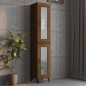 vidaXL Armario de pared colgante marrón roble 34,5x34x90 cm vidaXL Armario de pared colgante marrón roble 34,5x34x90 cm