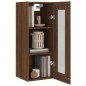 vidaXL Armario de pared colgante marrón roble 34,5x34x90 cm vidaXL Armario de pared colgante marrón roble 34,5x34x90 cm