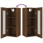 vidaXL Armario de pared colgante marrón roble 34,5x34x90 cm vidaXL Armario de pared colgante marrón roble 34,5x34x90 cm