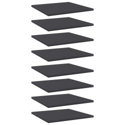 vidaXL Estante estantería 8 uds madera contrachapada gris 40x40x1,5 cm