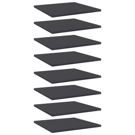 vidaXL Estante estantería 8 uds madera contrachapada gris 40x40x1,5 cm