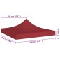 vidaXL Techo de carpa para celebraciones burdeos 2x2 m 270 g/m² 