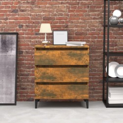 vidaXL Aparador madera contrachapada color roble ahumado 60x35x69 cm