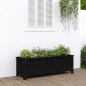 vidaXL Arriate elevado de jardín madera de pino negro 119,5x40x39 cm
