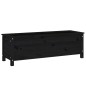 vidaXL Arriate elevado de jardín madera de pino negro 119,5x40x39 cm