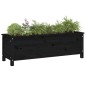 vidaXL Arriate elevado de jardín madera de pino negro 119,5x40x39 cm