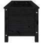 vidaXL Arriate elevado de jardín madera de pino negro 119,5x40x39 cm
