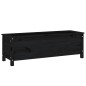 vidaXL Arriate elevado de jardín madera de pino negro 119,5x40x39 cm