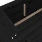 vidaXL Arriate elevado de jardín madera de pino negro 119,5x40x39 cm