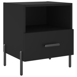 vidaXL Mesita de noche madera de ingeniería negro 40x35x47,5 cm