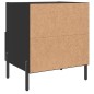 vidaXL Mesita de noche madera de ingeniería negro 40x35x47,5 cm