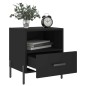 vidaXL Mesita de noche madera de ingeniería negro 40x35x47,5 cm