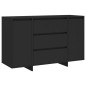 vidaXL Aparador con 3 cajones madera contrachapada negro 120x41x75 cm vidaXL Aparador con 3 cajones madera contrachapada negro 120x41x75 cm