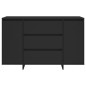 vidaXL Aparador con 3 cajones madera contrachapada negro 120x41x75 cm vidaXL Aparador con 3 cajones madera contrachapada negro 120x41x75 cm