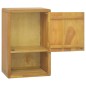vidaXL Armario de baño de pared madera maciza de teca 45x30x70 cm