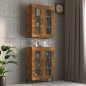 vidaXL Armario colgante de pared roble ahumado 69,5x34x90 cm