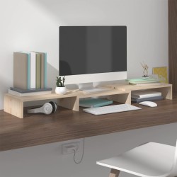 vidaXL Soporte para monitor madera maciza de pino 80x24x10,5 cm