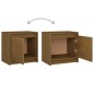 vidaXL Mesita de noche madera maciza de mango marrón miel 40x30,5x40cm