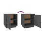 vidaXL Mesitas de noche 2 uds madera maciza pino gris 40x34x45 cm vidaXL Mesitas de noche 2 uds madera maciza pino gris 40x34x45 cm