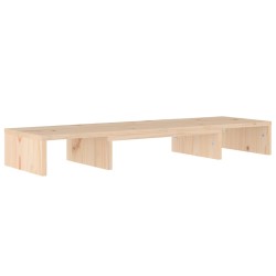 vidaXL Soporte para monitor madera maciza de pino 80x24x10,5 cm