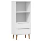 vidaXL Librería MOLDE madera maciza de pino blanco 60x35x133,5 cm vidaXL Librería MOLDE madera maciza de pino blanco 60x35x133,5 cm