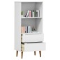 vidaXL Librería MOLDE madera maciza de pino blanco 60x35x133,5 cm vidaXL Librería MOLDE madera maciza de pino blanco 60x35x133,5 cm