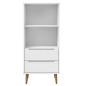 vidaXL Librería MOLDE madera maciza de pino blanco 60x35x133,5 cm vidaXL Librería MOLDE madera maciza de pino blanco 60x35x133,5 cm
