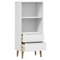 vidaXL Librería MOLDE madera maciza de pino blanco 60x35x133,5 cm vidaXL Librería MOLDE madera maciza de pino blanco 60x35x133,5 cm