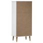 vidaXL Librería MOLDE madera maciza de pino blanco 60x35x133,5 cm vidaXL Librería MOLDE madera maciza de pino blanco 60x35x133,5 cm