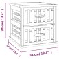 vidaXL Mesita de noche madera maciza de nogal 34x34x34 cm vidaXL Mesita de noche madera maciza de nogal 34x34x34 cm
