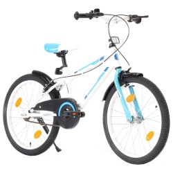 vidaXL Bicicleta para niños 20 pulgadas azul y blanco