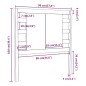 vidaXL Cabecero madera maciza de pino blanco 96x4x100 cm vidaXL Cabecero madera maciza de pino blanco 96x4x100 cm