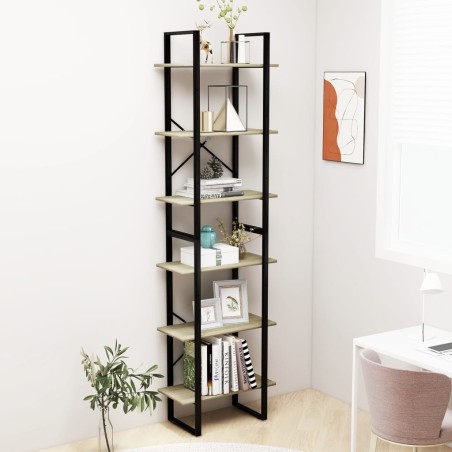 vidaXL Estantería de madera contrachapada roble Sonoma 60x30x210 cm