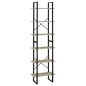 vidaXL Estantería de madera contrachapada roble Sonoma 60x30x210 cm vidaXL Estantería de madera contrachapada roble Sonoma 60x30x210 cm