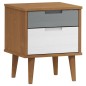 vidaXL Mesita de noche MOLDE madera maciza de pino marrón 40x35x48 cm vidaXL Mesita de noche MOLDE madera maciza de pino marrón 40x35x48 cm
