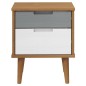 vidaXL Mesita de noche MOLDE madera maciza de pino marrón 40x35x48 cm vidaXL Mesita de noche MOLDE madera maciza de pino marrón 40x35x48 cm