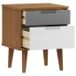 vidaXL Mesita de noche MOLDE madera maciza de pino marrón 40x35x48 cm vidaXL Mesita de noche MOLDE madera maciza de pino marrón 40x35x48 cm